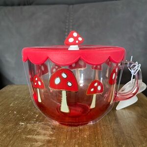🍄 Sheffield Home Mushroom Mug With Silicone Topper Red/Beige/White Mushrooms